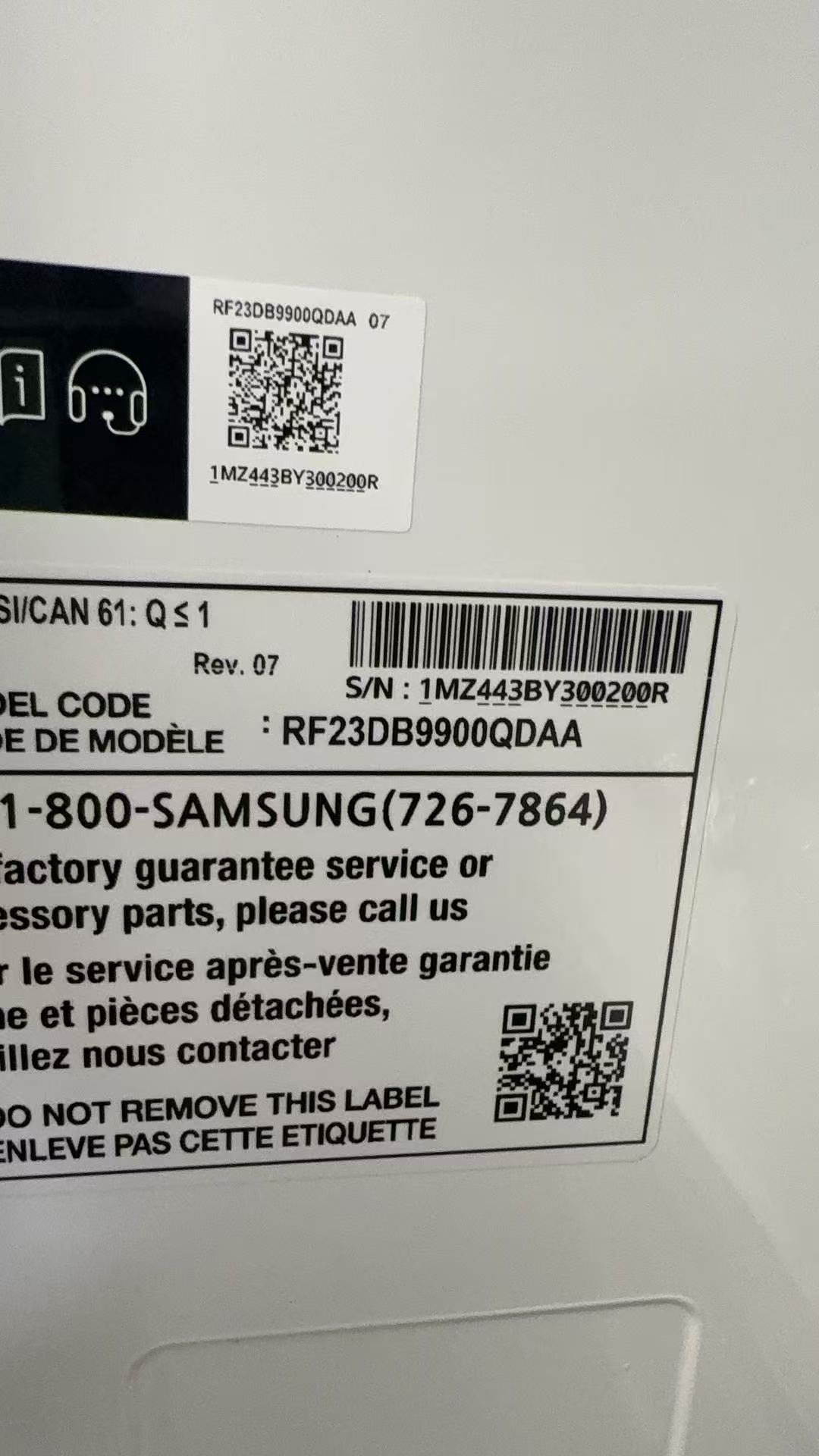 RF23DB9900QDAA (1) Bespoke 23 cu. ft. Counter Depth 4-Door Flex™ Refrigerator with AI Family Hub™+ & AI Vision Inside™ in Stainless Steel - Image 5