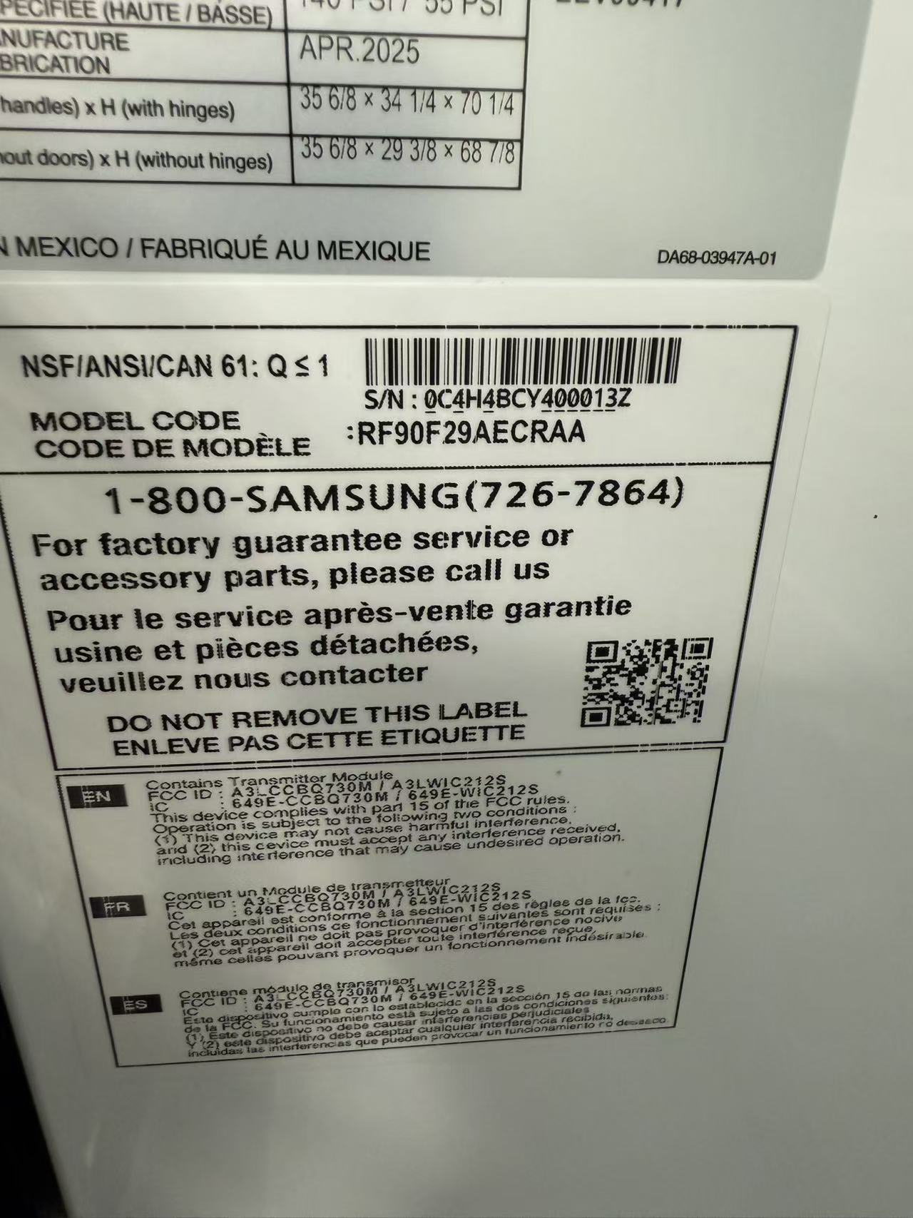 RF90F29AECRAA (7) Bespoke 29 cu. ft. 4-Door French Door Refrigerator with AI Family Hub™+ & AI Vision Inside™ in Charcoal Glass and Stainless Steel - Image 6