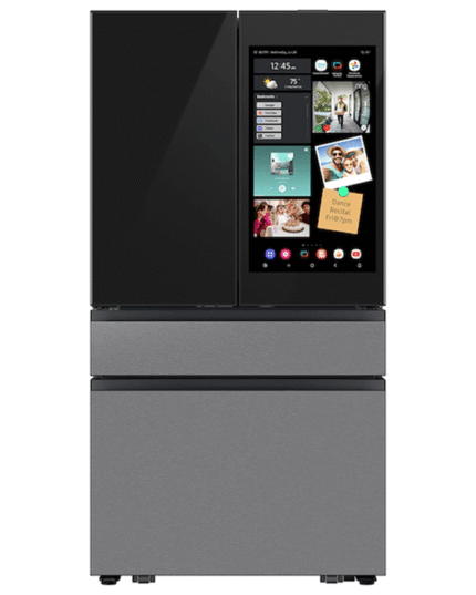 Bespoke 29 cu. ft. 4-Door French Door Refrigerator with AI Family Hub™+ & AI Vision Inside™ in Charcoal Glass and Stainless Steel