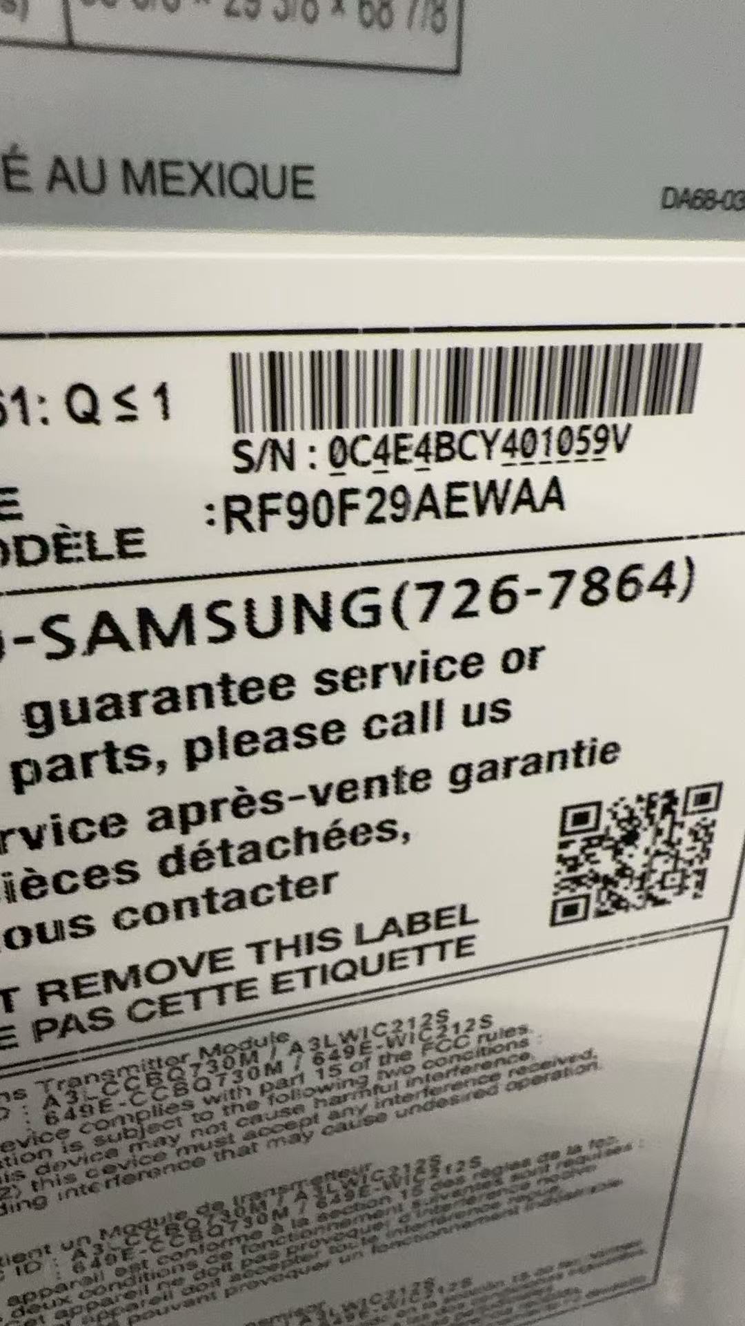RF90F29AEWAA (6) Bespoke 29 cu. ft. 4-Door French Door Refrigerator with AI Family Hub™+ & AI Vision Inside™ in White Glass - Image 7