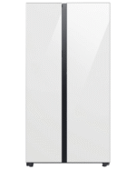 Bespoke Side-by-Side 28 cu. ft. Refrigerator with Beverage Center™ in White Glass