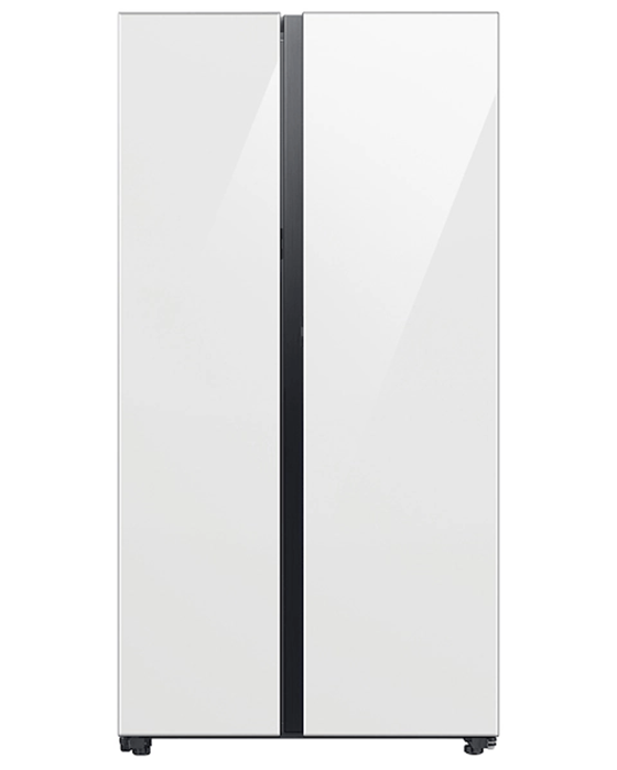 RS28CB760012AA Bespoke Side-by-Side 28 cu. ft. Refrigerator with Beverage Center™ in White Glass - Image 1