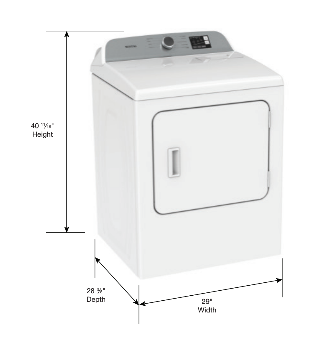 ef0af89e5a420b51a5bc87875eb2d6ca Maytag 7.0 cu. ft. ELECTRIC Dryer with Moisture Sensing in White - Image 1