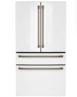 36 in. 23.2 cu. ft. Counter-Depth 4-Door French-Door Refrigerator in Matte White w/ Dual-Dispense AutoFill Pitcher