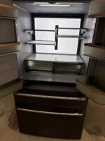 27.8 cu. ft. Smart 4- Door French Door Refrigerator with Convertible Middle Drawer in Matte Black, Autofill Dispenser - Image 6