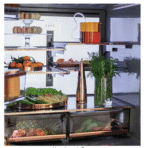 27.8 cu. ft. Smart 4- Door French Door Refrigerator with Convertible Middle Drawer in Matte Black, Autofill Dispenser - Image 4