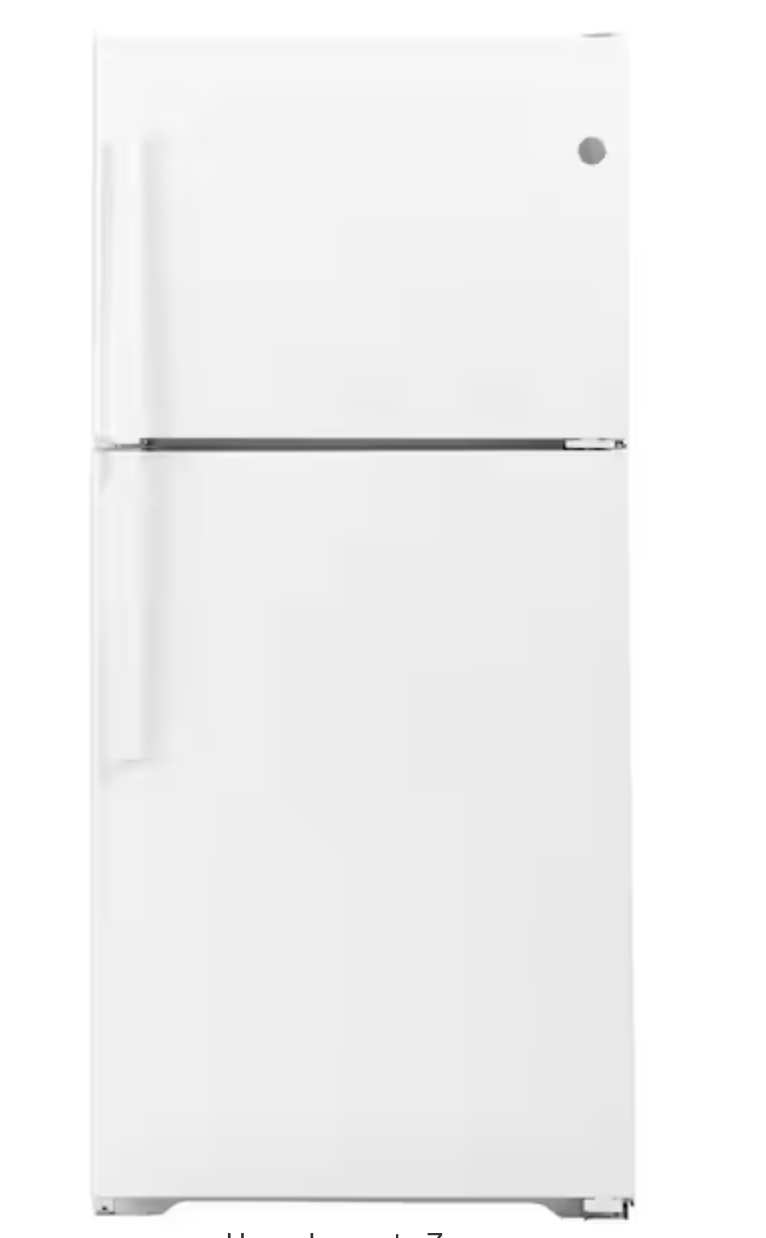 截屏2026-09-22 上午11.26.59 GE 21.9 cu. ft. Top Freezer Refrigerator in White, Garage Ready - Image 1