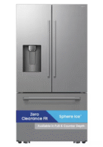 Samsung 36 in. 29 cu. ft. Standard Depth 3-Door French Door Refrigerator in Stainless Steel w/Zero Clearance Fit and Sphere Ice