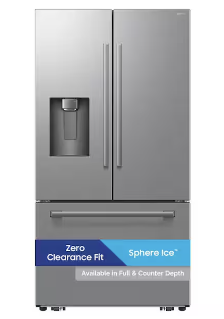 截屏2026-10-07 下午2.46.35 Samsung 36 in. 29 cu. ft. Standard Depth 3-Door French Door Refrigerator in Stainless Steel w/Zero Clearance Fit and Sphere Ice - Image 1